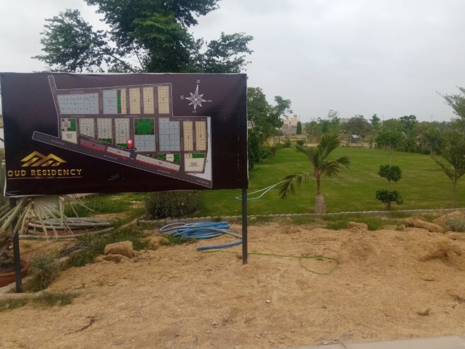 Oud Residency 120 Sqyds 40 fit Wide Roade plot Available Demand 60 lacs